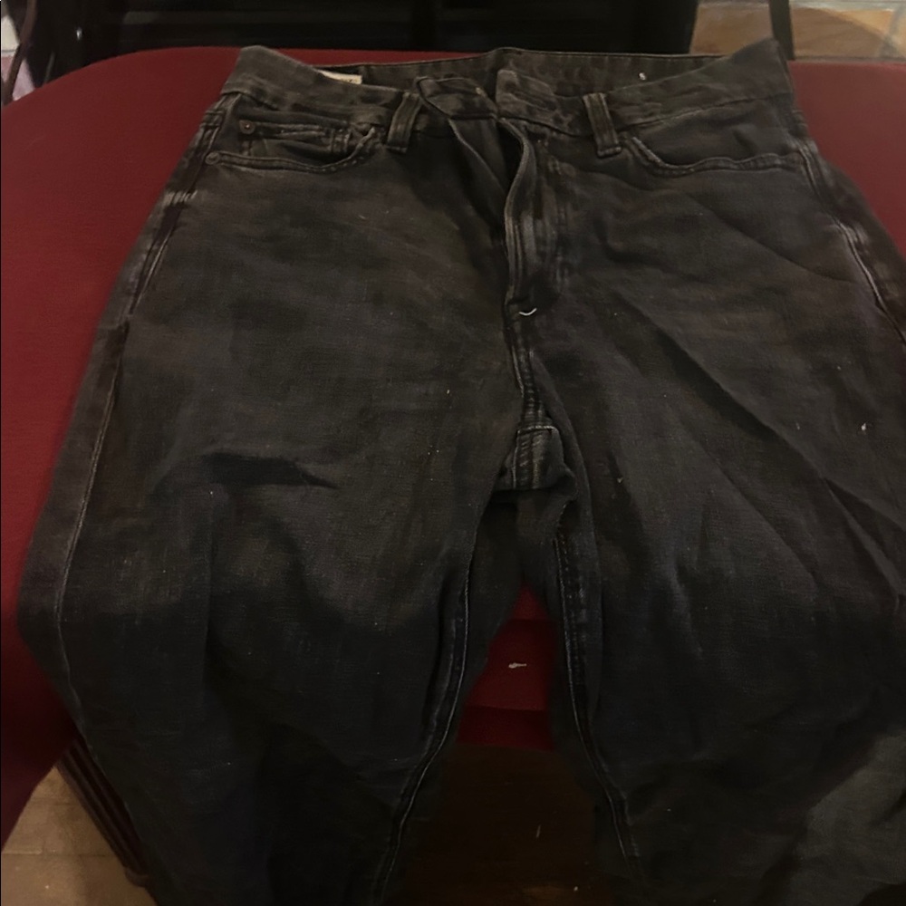 American Eagle Outfitters Men's Dark Gray Relaxed Jeans